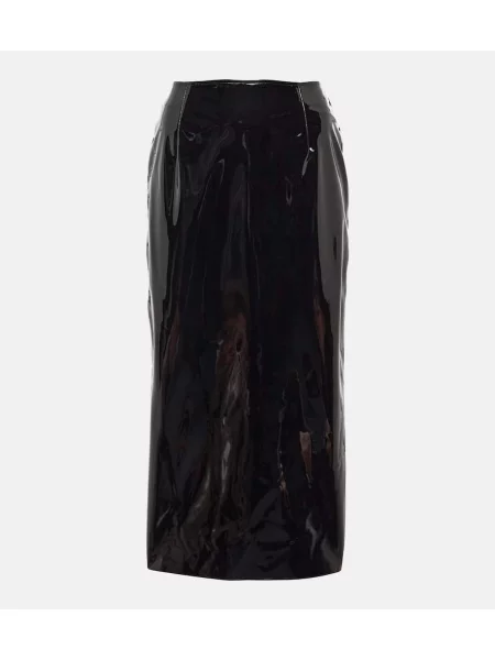 Fustă midi Alessandra Rich până la genunchi negru