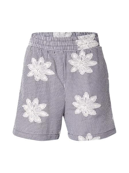 OBJECT Pantaloni PENNY albastru alb