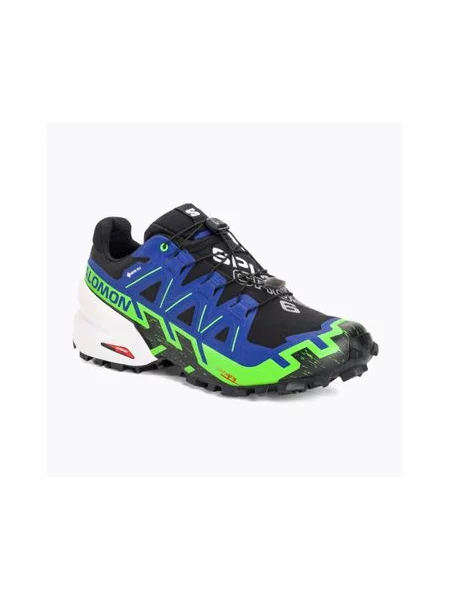 Кросівки для бігу Salomon Spikecross 6 GTX black/surf the web/green gecko чорні