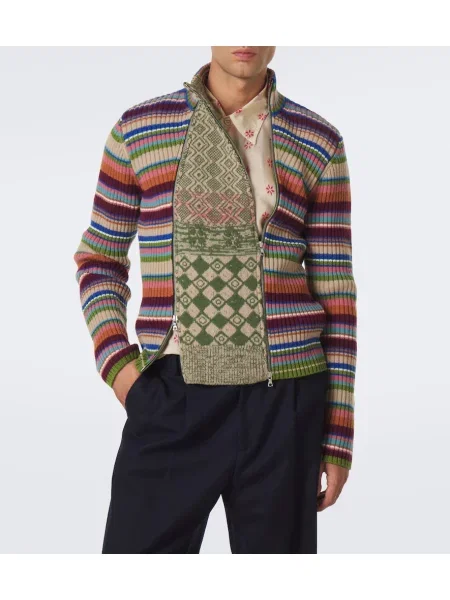 Pulover Dries Van Noten de lână cu dungi