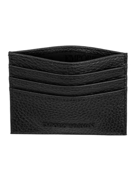 Portfel Emporio Armani z logo czarny