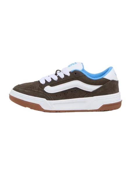 Sneakersy Vans skórzane z okrągłym noskiem brązowe
