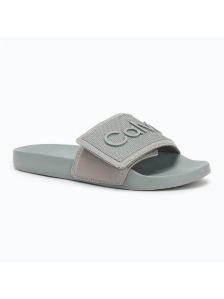 Calvin Klein férfi flip-flop Adj Pool Slide TPU granit út. Méret: 45 EU szürke