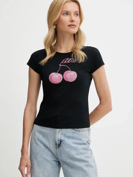 Тениска Guess дамска черно
