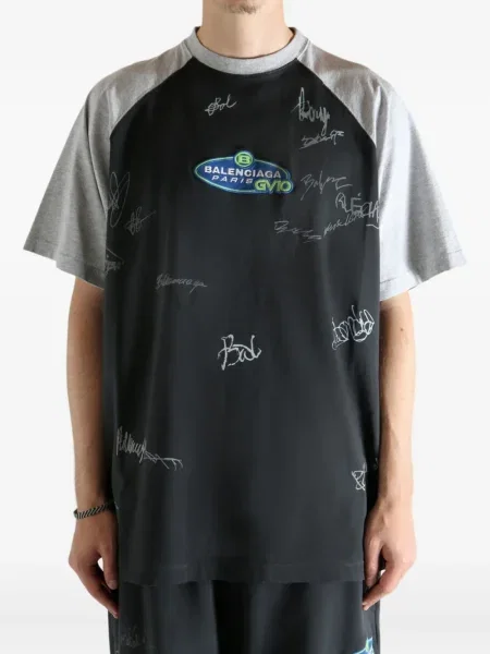 Tricou Balenciaga cu imagine negru