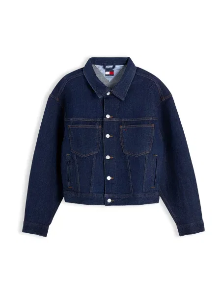 Tommy Jeans Geacă de primăvară-toamnă denim albastru
