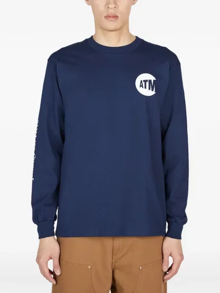 Lung tricou Dtf.nyc cu imagine albastru