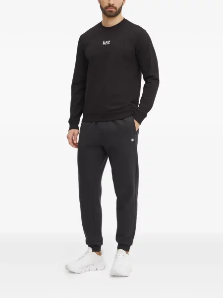 Пуловер Ea7 Emporio Armani с принт черно