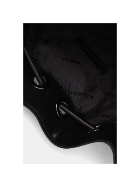 Karl Lagerfeld torebka skórzana K/AUTOGRAPH czarna