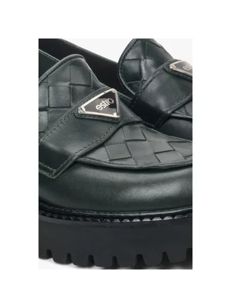 Лоферы Estro зеленые