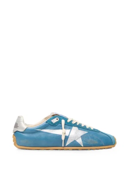 Sneakerși Golden Goose Running din piele cu imagine albastru