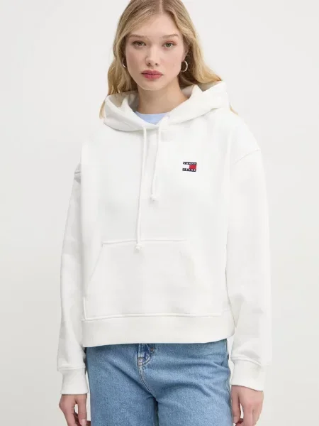 Tommy Jeans hanorac cu glugă pentru femei din bej