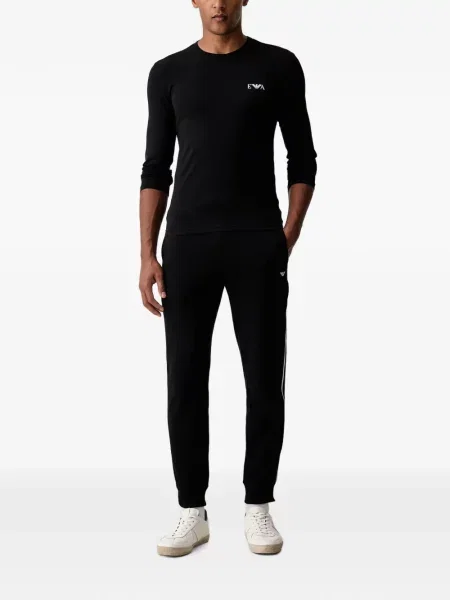 Μακρύς μπλούζα Emporio Armani με σχέδιο μαύρο
