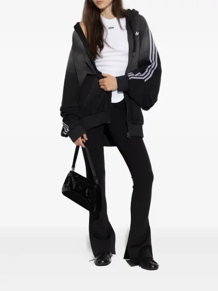Sneakerși Adidas Superstar cu șireturi din dantelă cu dungi negru