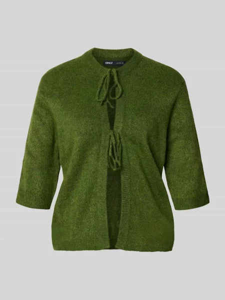 Kardigan rozpinany o kroju regular fit z wiązaniem model SIMONI' Only