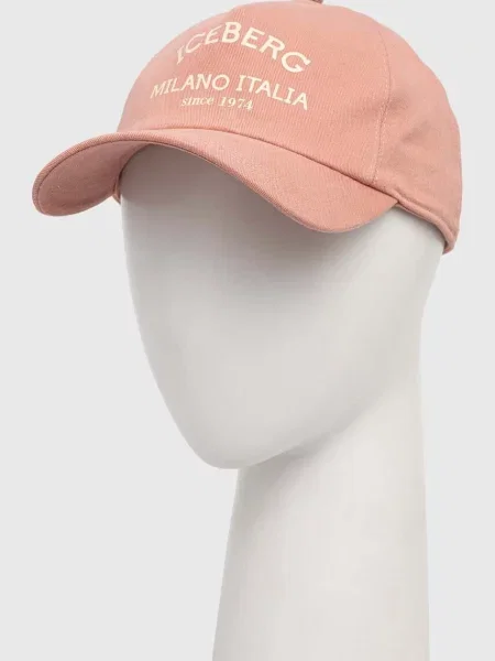 Бейсболка Iceberg з принтом рожевий
