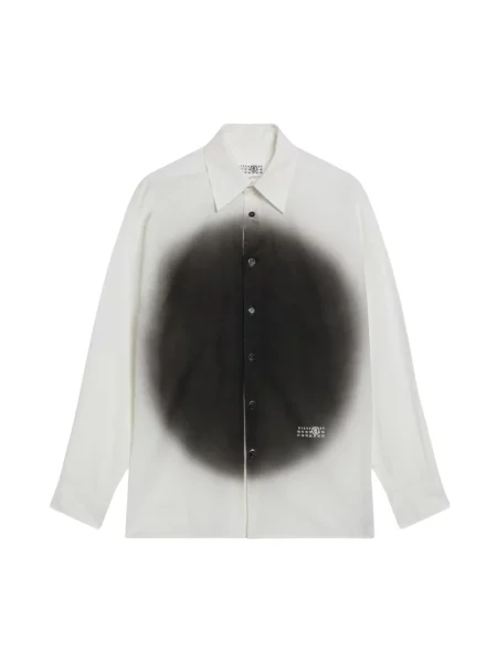 Koszula Mm6 Maison Margiela z nadrukiem biała