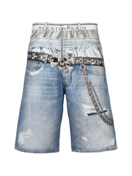 Pantaloni scurți din denim Breath cu imagine albastru