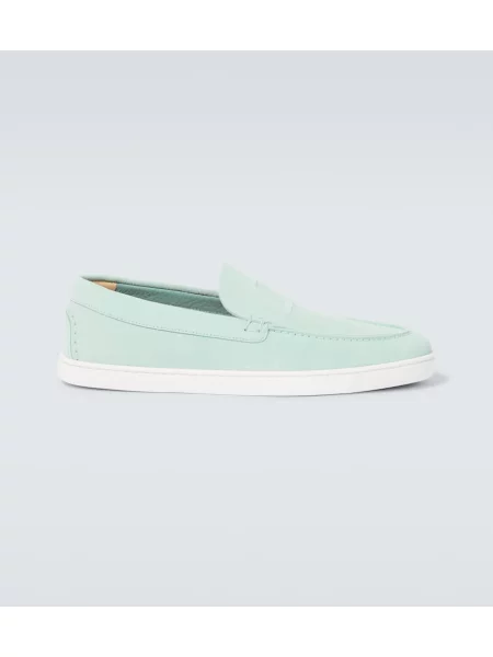 Usnjene loaferke Christian Louboutin modra