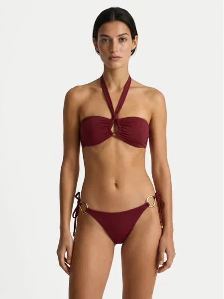 Guess Bikini partea de jos Vișiniu