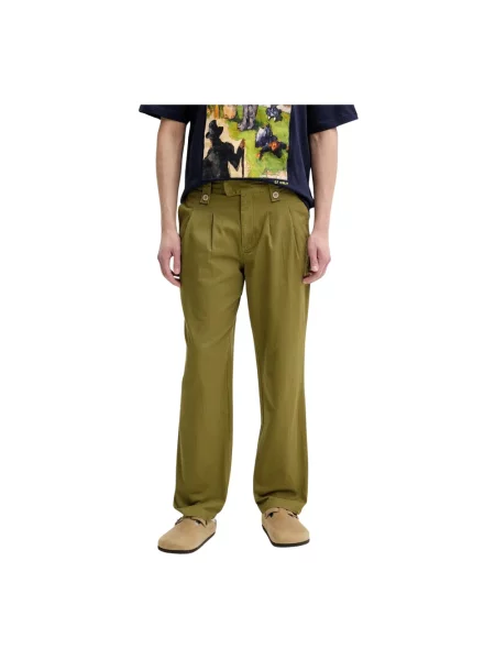 Desigual spodnie BANKER w fasonie chinos zielony