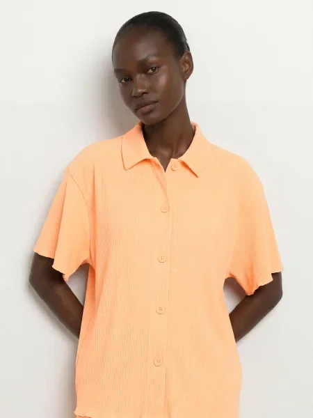 Oh April Košilová Halenka Fleur Z Jersey tmavě oranžová