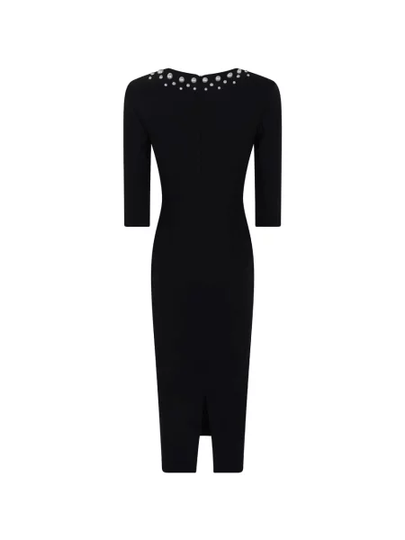 Rochie midi Chiara Boni La Petite Robe cu perle negru