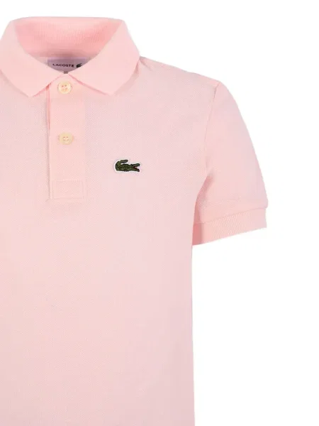 Koszulka polo dziecięca Lacoste różowa