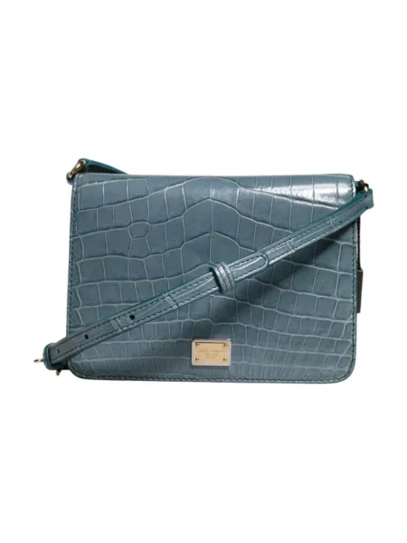 Torebka crossbody Dolce And Gabbana skórzana zielona