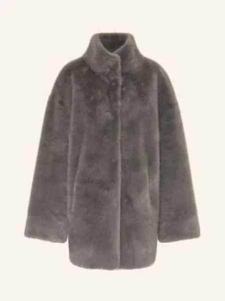 Juvia Płaszcz Ze Sztucznego Futra Noa grau szare