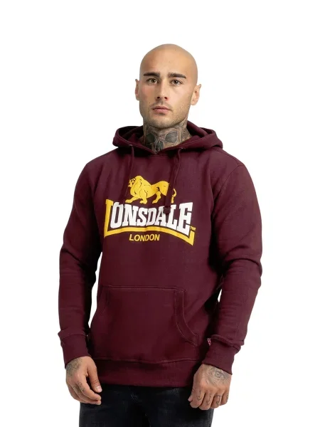 LONSDALE Mikina Thurning burgundská