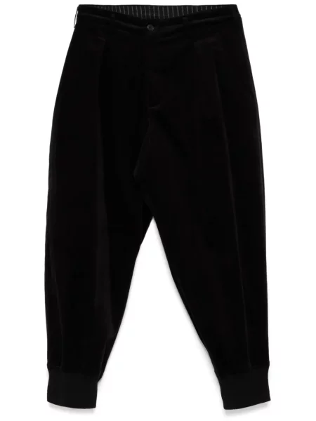 Pantaloni Yohji Yamamoto de catifea negru