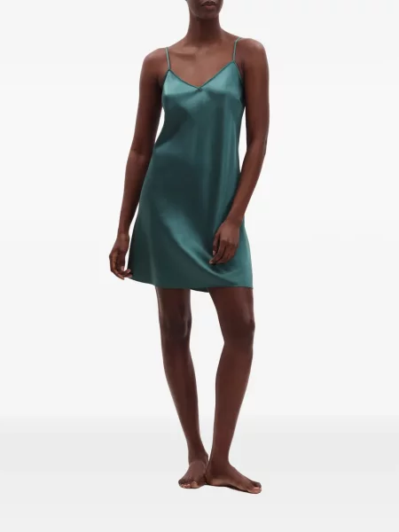 Rochie Eres de mătase verde
