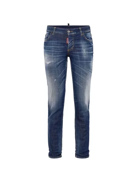 Skinny jeansy skinny Dsquared2 niebieskie