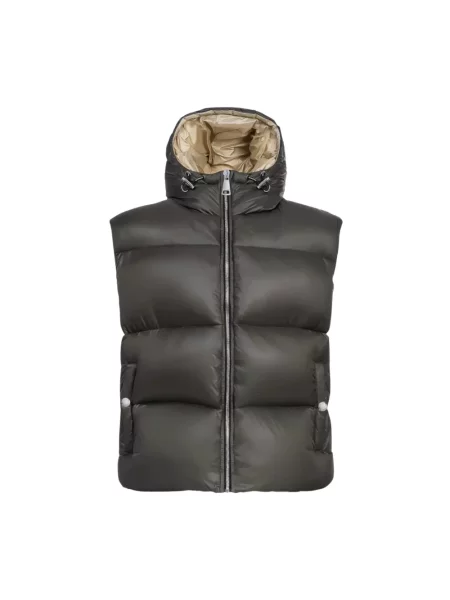 Kamizelka puchowa Khrisjoy z kapturem zielona