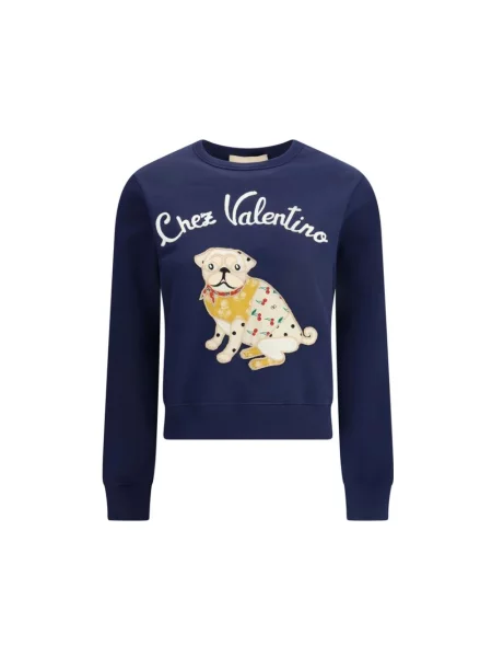 Lniana bluza Valentino niebieska