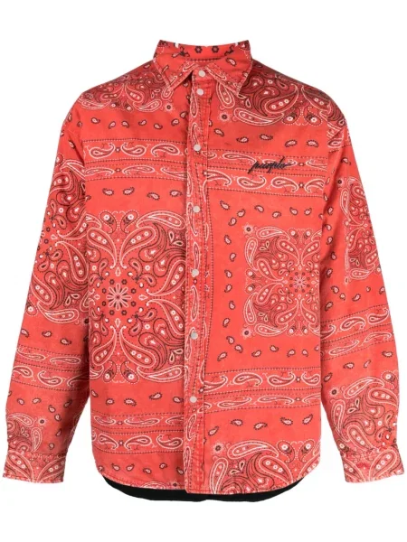 Košile Purple Brand s výšivkou červená