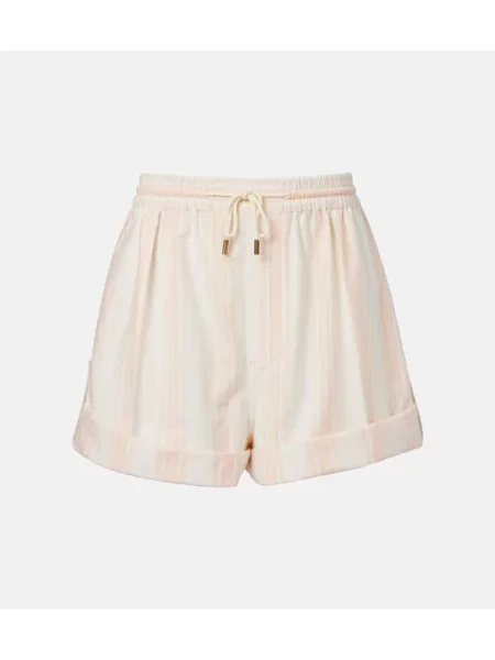 Pantaloni scurți Chloé cu dungi alb