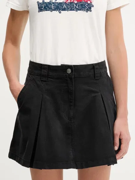 Tommy Jeans fustă din mini evazați negru