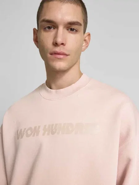 Bluza o kroju oversized z bawełny Won Hundred różowa