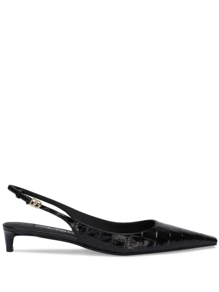 Pantofi cu toc Dolce & Gabbana slingback negru