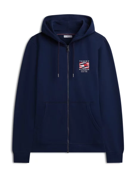 TOMMY HILFIGER Hanorac bleumarin / roșu alb