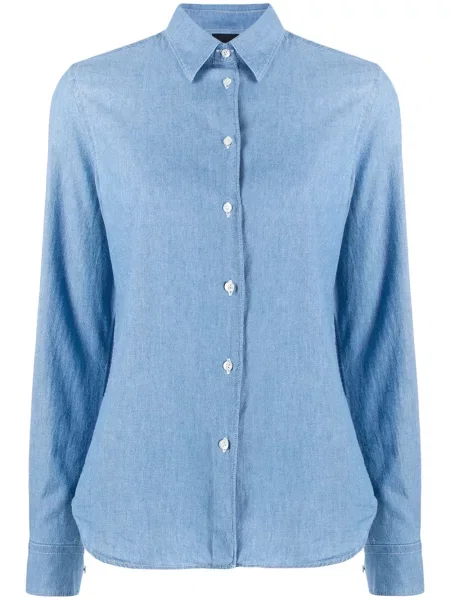 Cămașă Aspesi lungă albastru