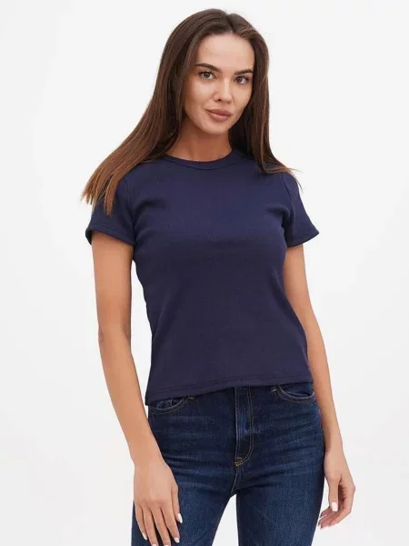 Футболка HiBrand темно-синій бавовна/поліестер синя