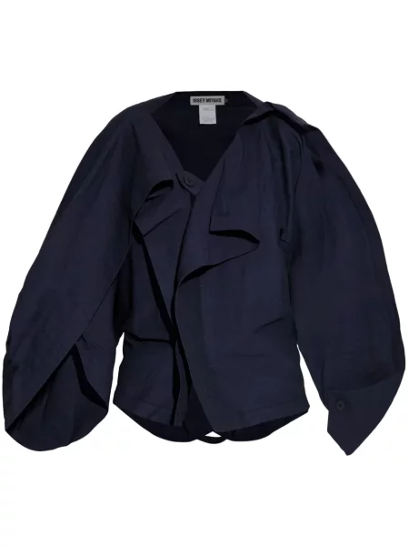 Bluză Issey Miyake cu volane albastru