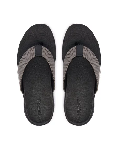 Skechers Šlepetės per pirštą juoda