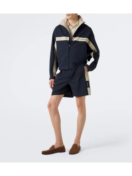 Pantaloni scurți Saint Laurent din canvas albastru