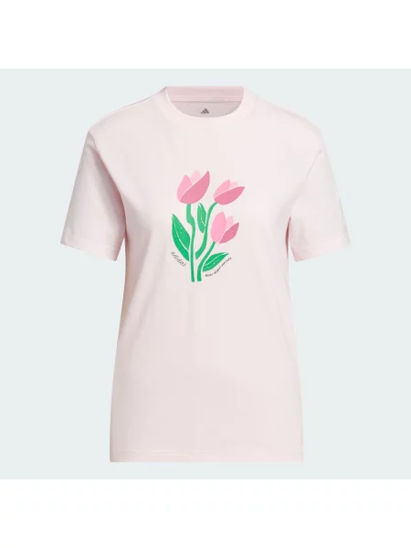 KOSZULKA FLORAL BLOOM AT YOUR OWN PACE GRAPHIC różowa