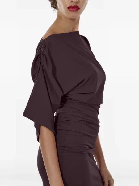 Rochie midi Wolford drapată violet