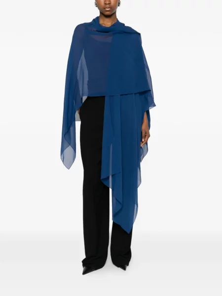 Poncho Stephan Janson drapate albastru